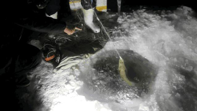 在祖国最东边零下20度的夜里，直播捞鱼