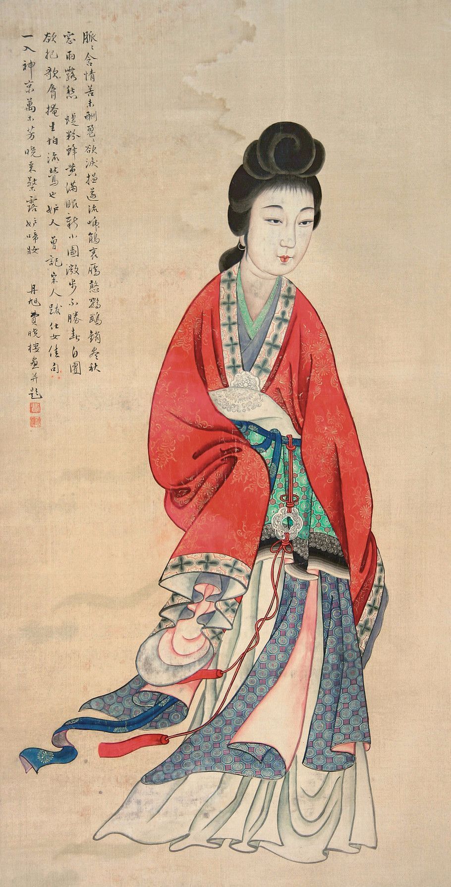 清代名家费丹旭笔下仕女图,费丹旭仕女画高清