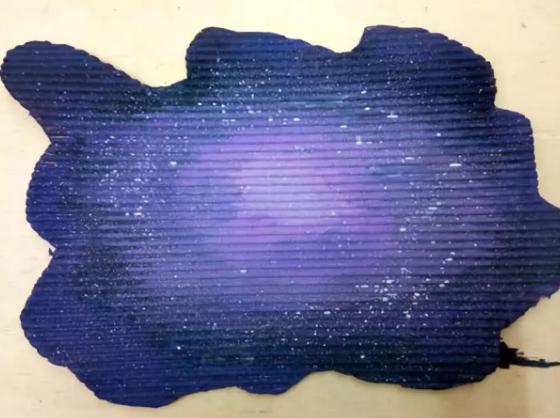 银河系简易绘画教程,连画六个星空画的绘画教程