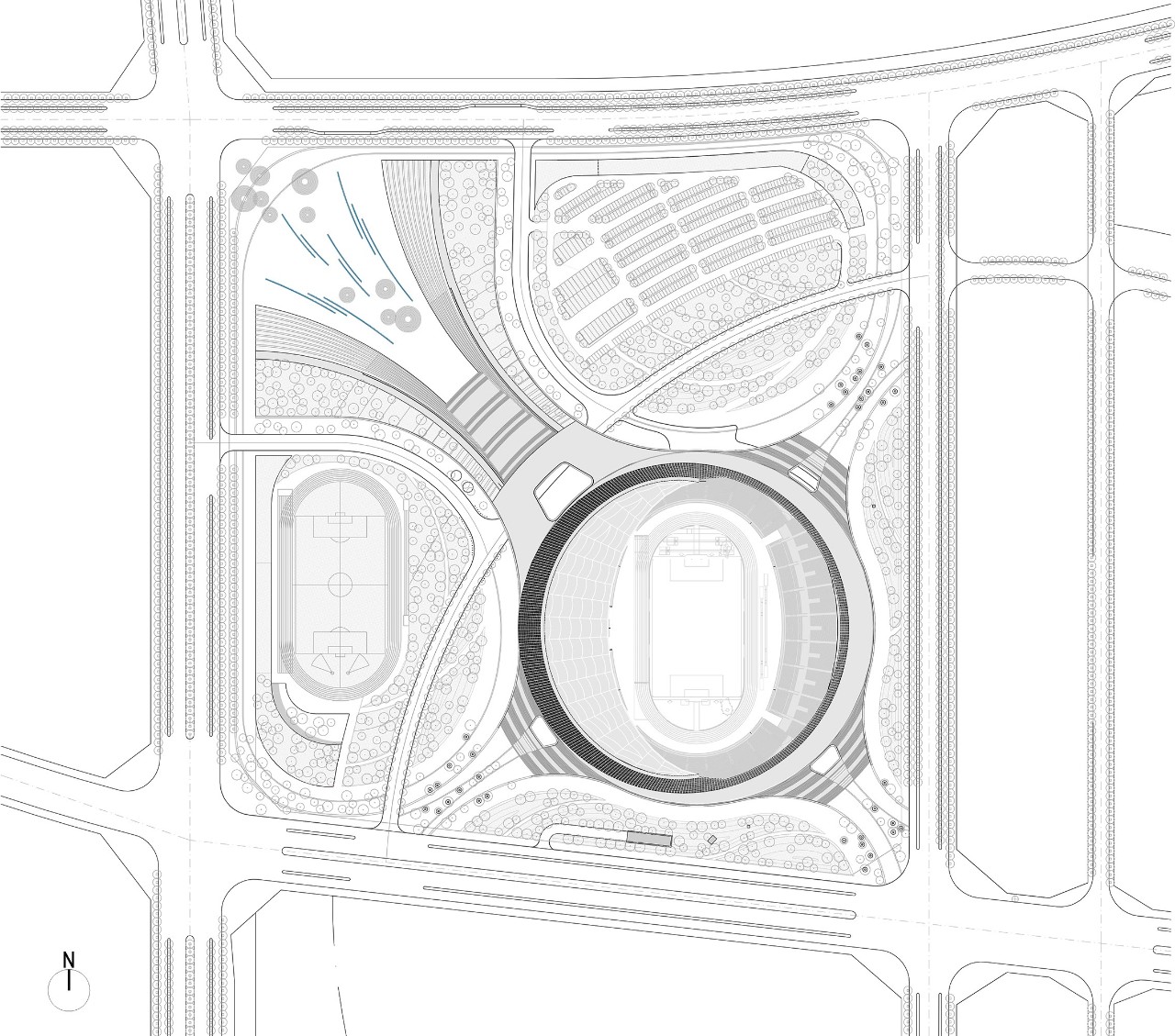 海口五源河体育场与五源河体育馆,海口五源河体育中心内部图