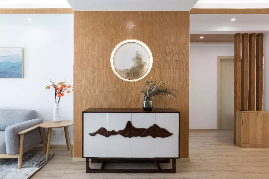 木饰面的背景墙温润的质感,木饰面做背景墙环保耐用吗