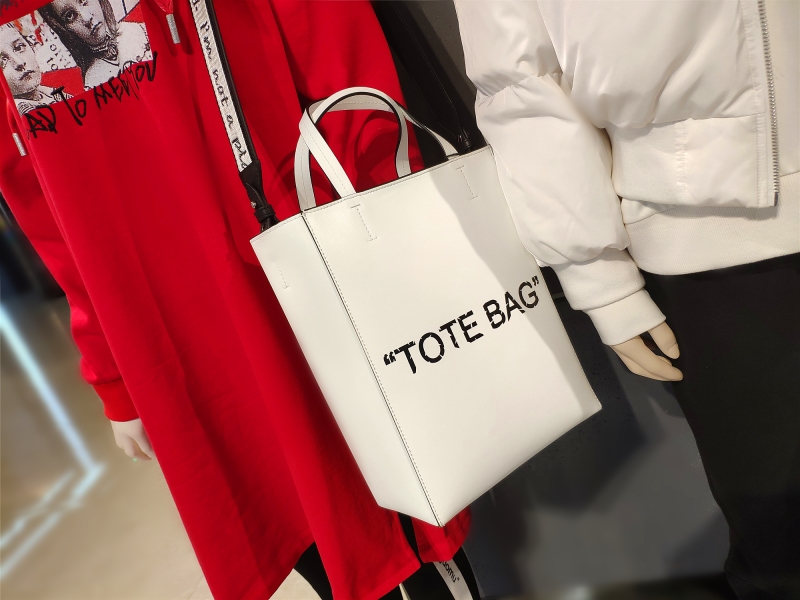 COACH蓝色字母托特包,迷你款托特包