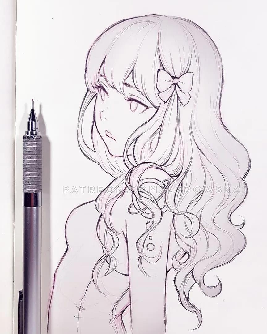 软萌可爱的动漫美少女怎么画,画可爱的动漫美少女特别简单