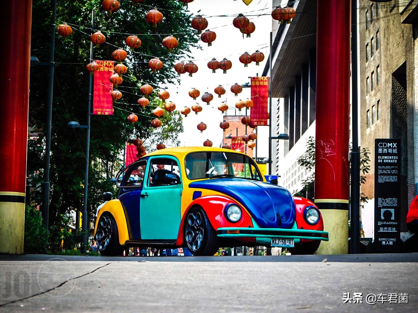 甲壳虫敞篷五颜六色,五颜六色的婚车甲壳虫