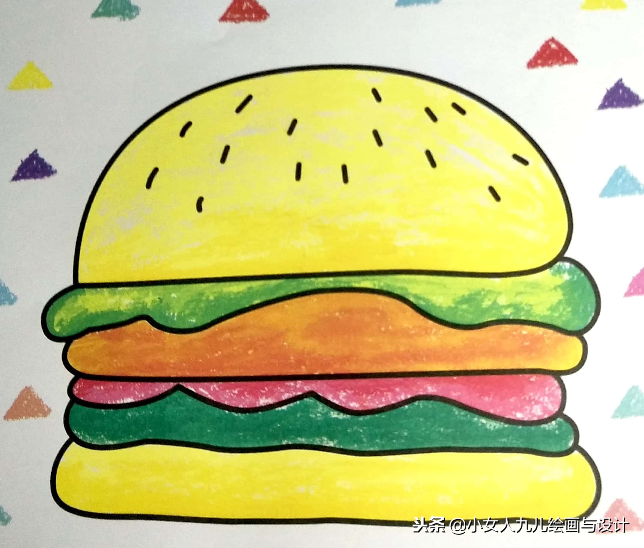 彩色铅笔简笔画人物少女,7-10岁儿童简笔画简单又漂亮