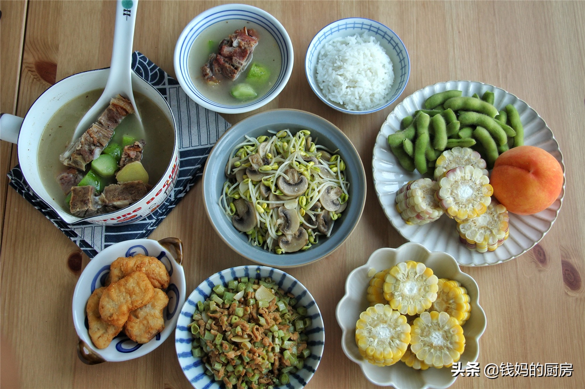 晒晒三口的晚餐,晒晒一家5口的午餐