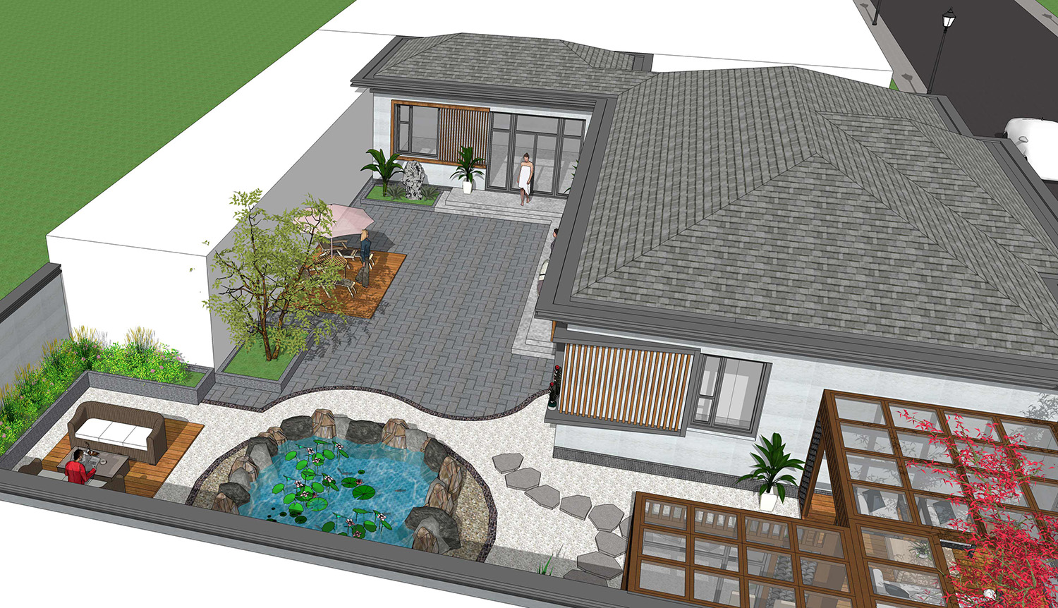 农村自建房养老房一层半怎么设计,农村人盖房子