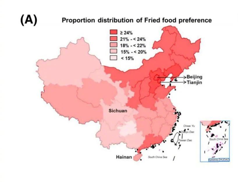 中国的饮食与疾病,首张国人饮食与疾病地图