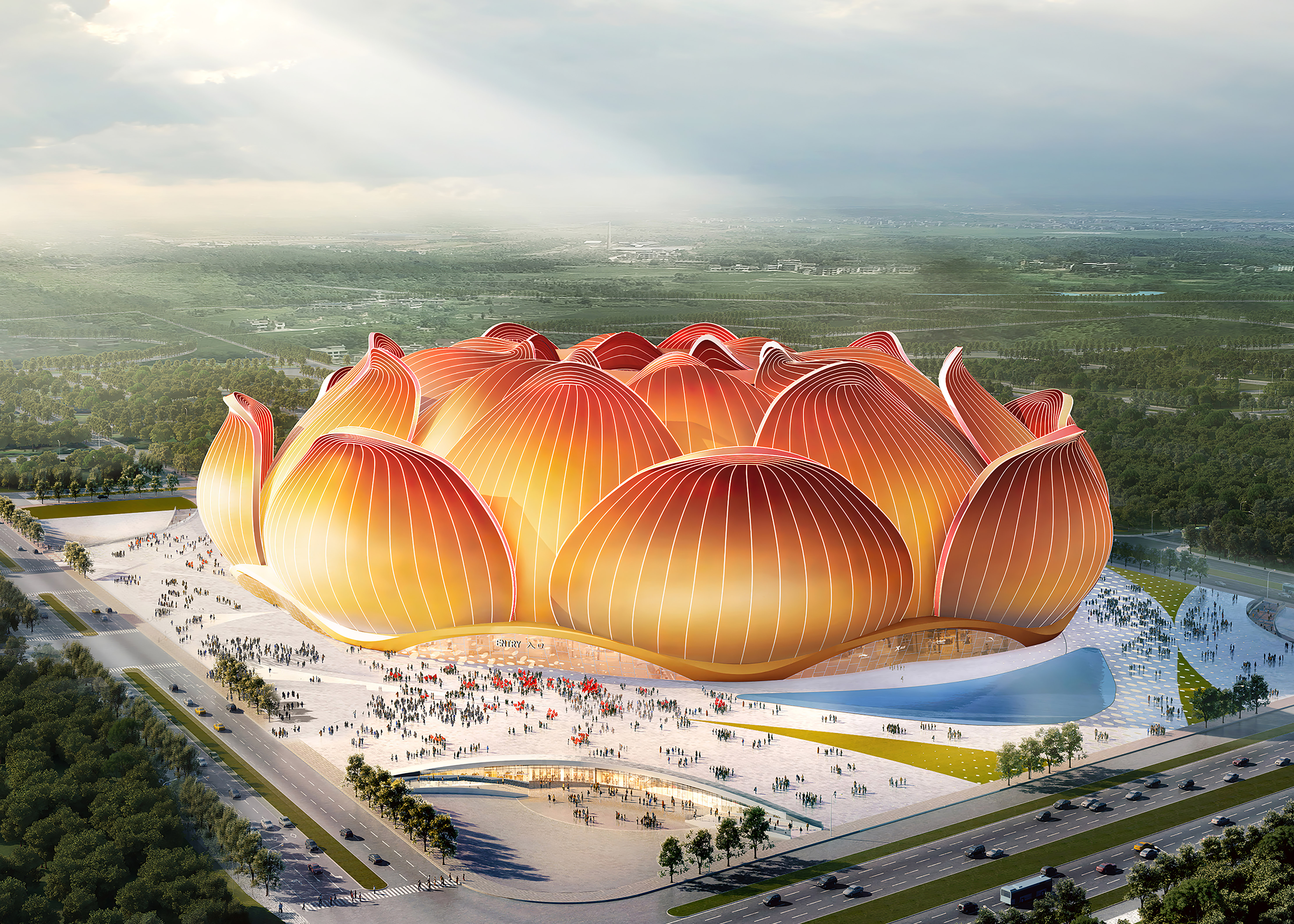 恒大新足球场震撼曝光,恒大新球场造型曝光