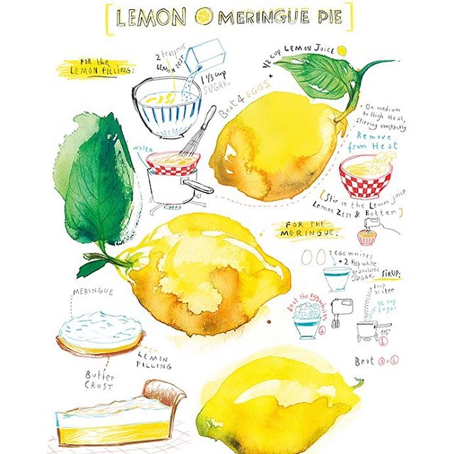 吃货插画师的美食日志，水彩食物插画：精美的手账学习素材