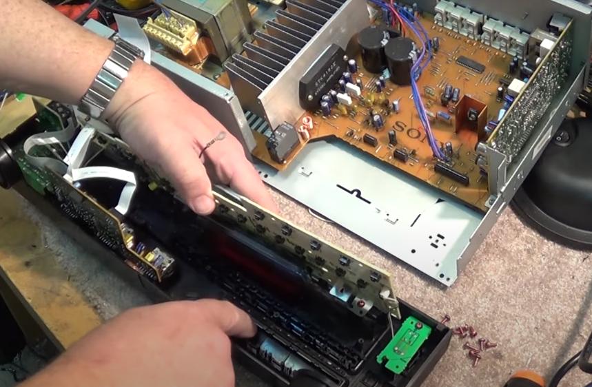 SONYSTRAV570功放机，拆解维修，采用STK4192II厚膜功率放大