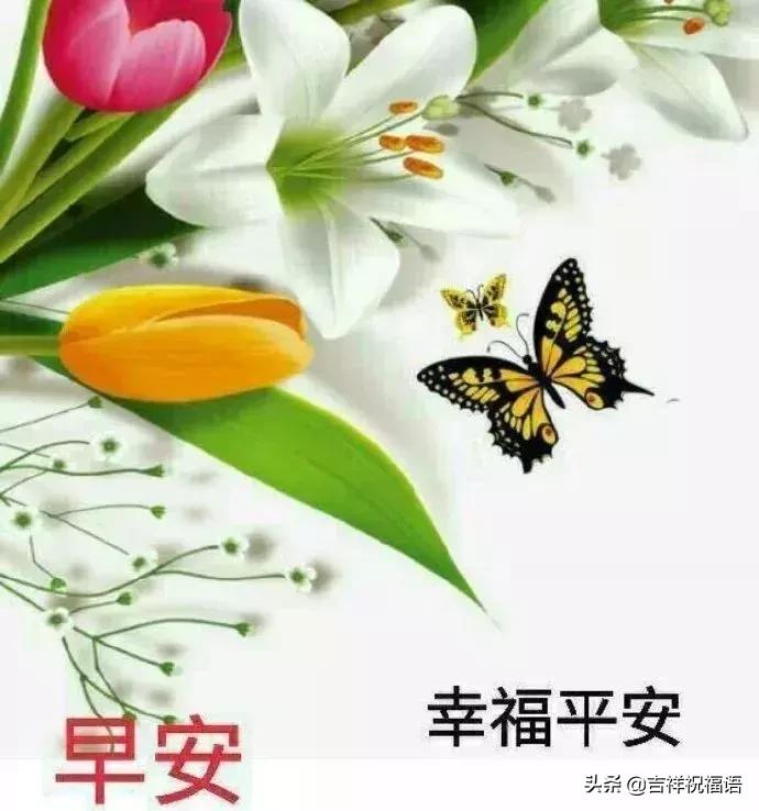 最新早晨好问候祝福语闪图,适合早晨发的高情商短句早安图片