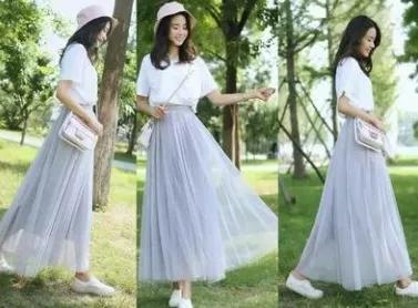 衬衣搭配纱裙方法,小个穿什么样的纱裙显瘦