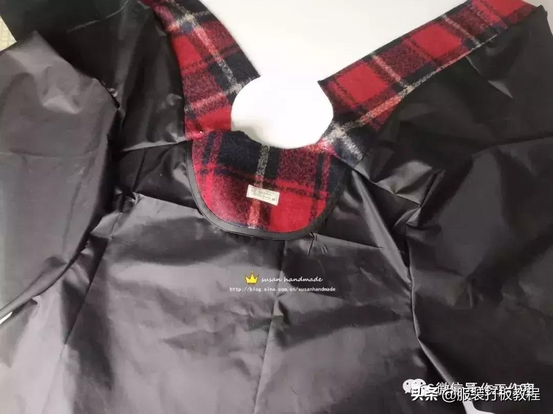 pu拼接呢外套,呢子拼接短款裁剪视频