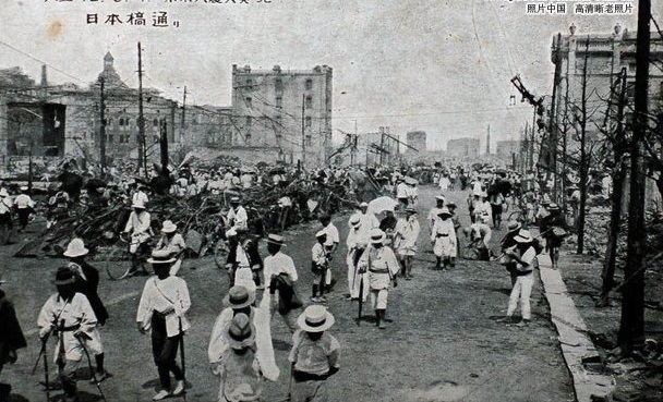 老照片1923年关东地震日本,关东地震前的东京