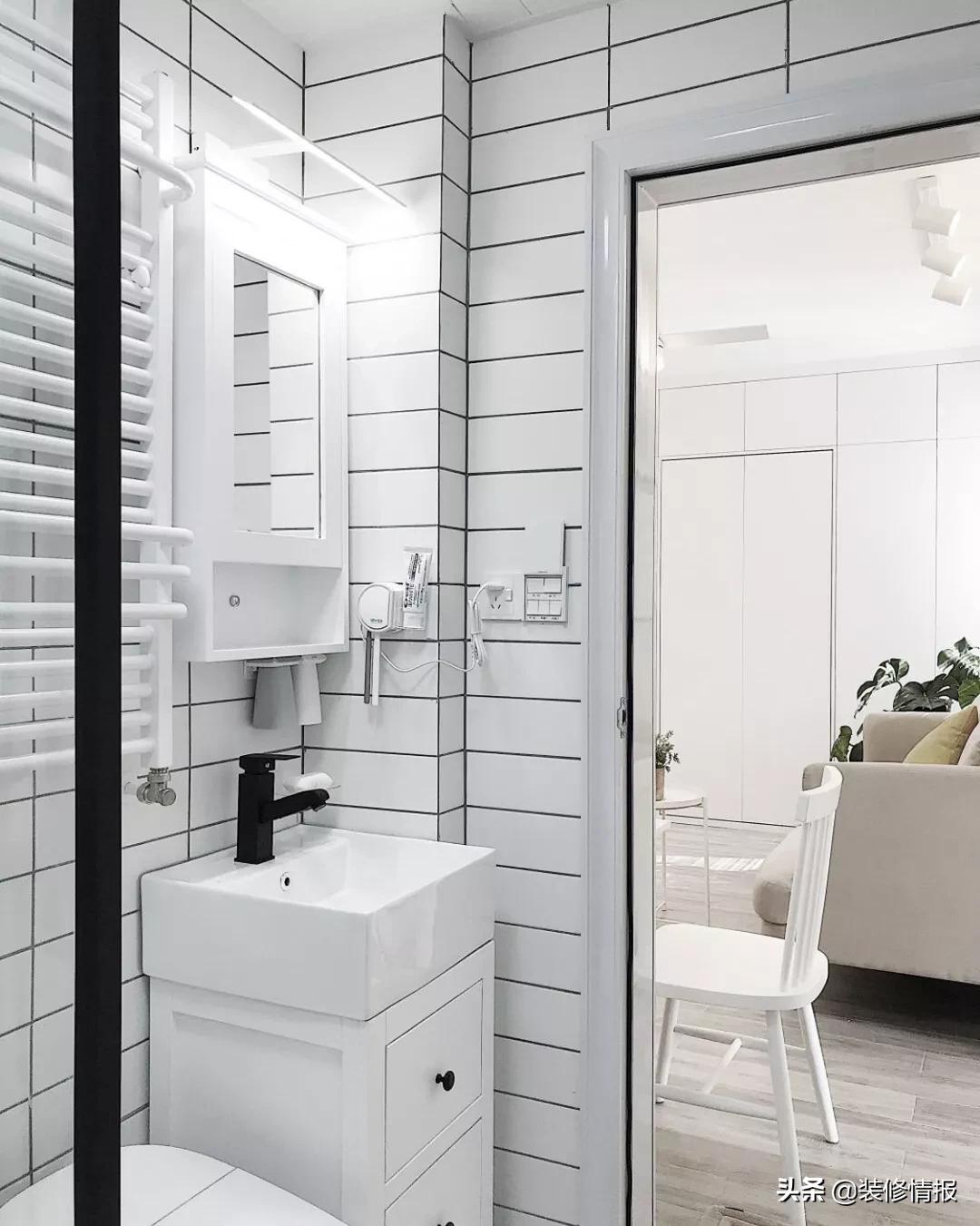 小户型卫生间平面布局最佳效果图,正方小户型卫生间设计布局