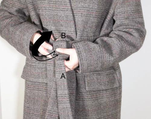 大衣腰带怎么系简单又好看,大衣短腰带系法简单又好看的系法