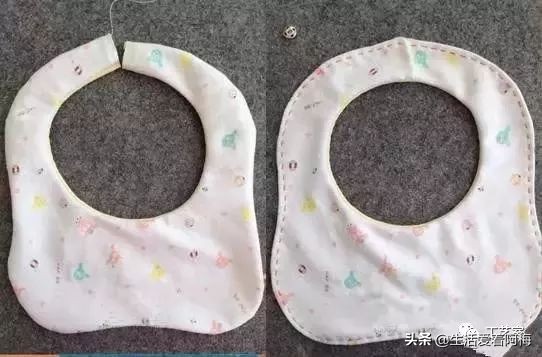1-3岁宝宝专用围兜有袖子,宝宝布兜制作方法