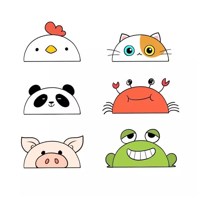 简单又好看的简笔画动物教程,圆形画动物简笔画简单又好看