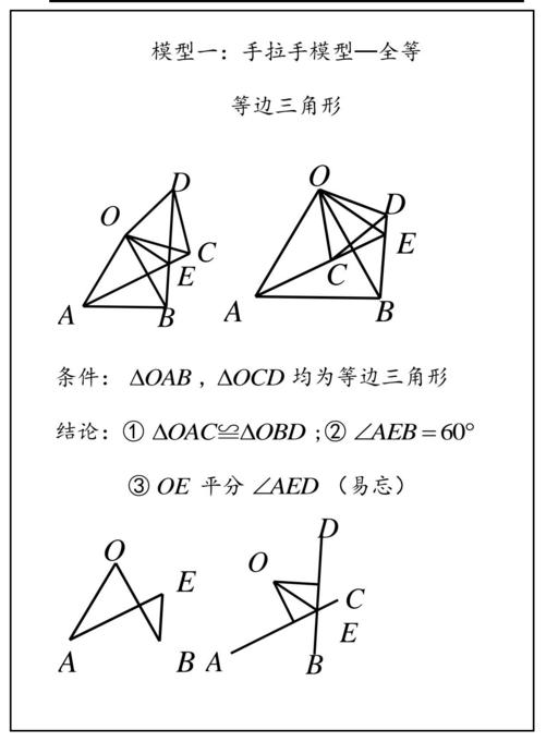 初中八大几何“模型”归纳，全是经典，吃透3年数学“难扣分”