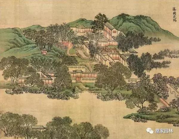 凰家园林,中国风庭院别墅绘画