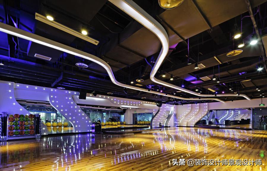 公司健身房设计效果图,书房健身房二合一设计效果图