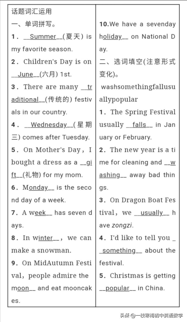 中考英语必考高频词汇,深圳中考英语必背词汇