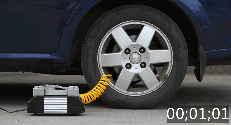 车轮胎侧面的小洞漏气了怎么办,汽车后轮胎有点漏气