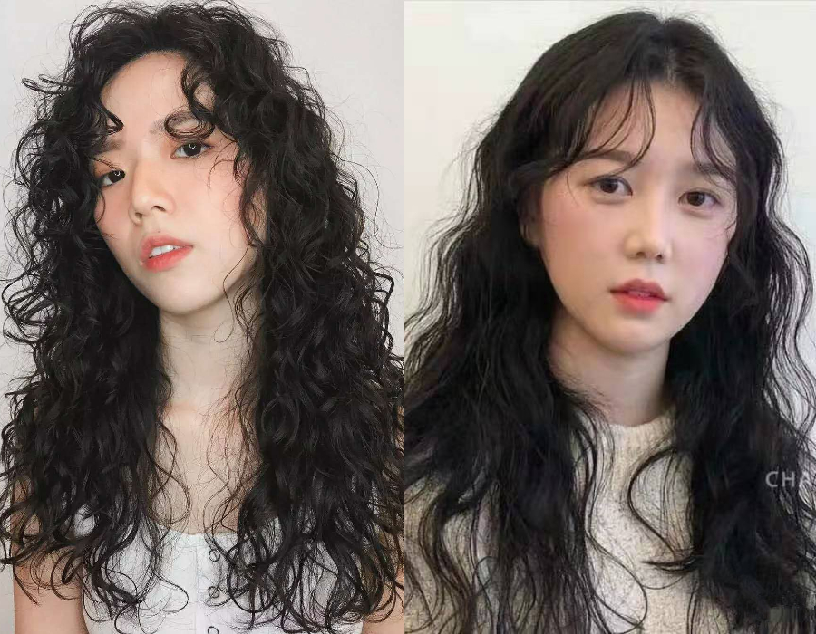 40-45岁显年轻的发型中长烫发,45岁女人发型短发烫发带刘海