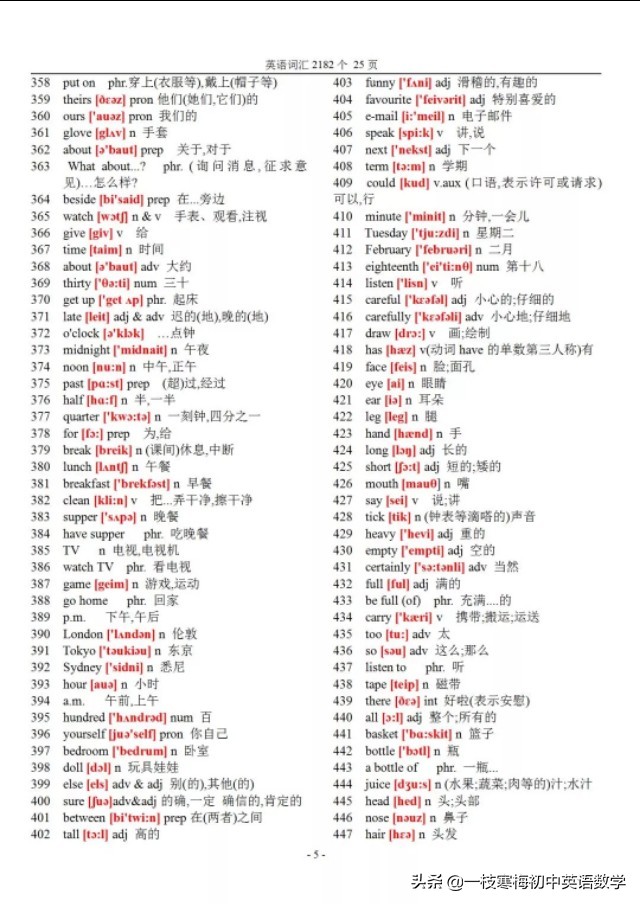 寒假英语单词快速学习,寒假英语学习表