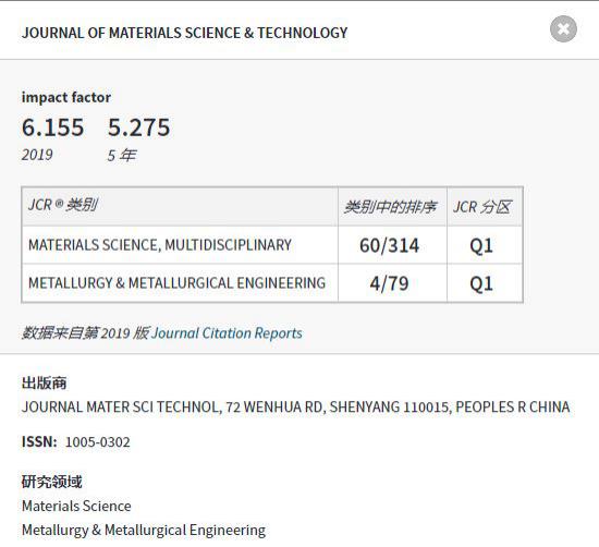 影响因子逐年上涨的杂志,2020影响因子领域顶尖期刊