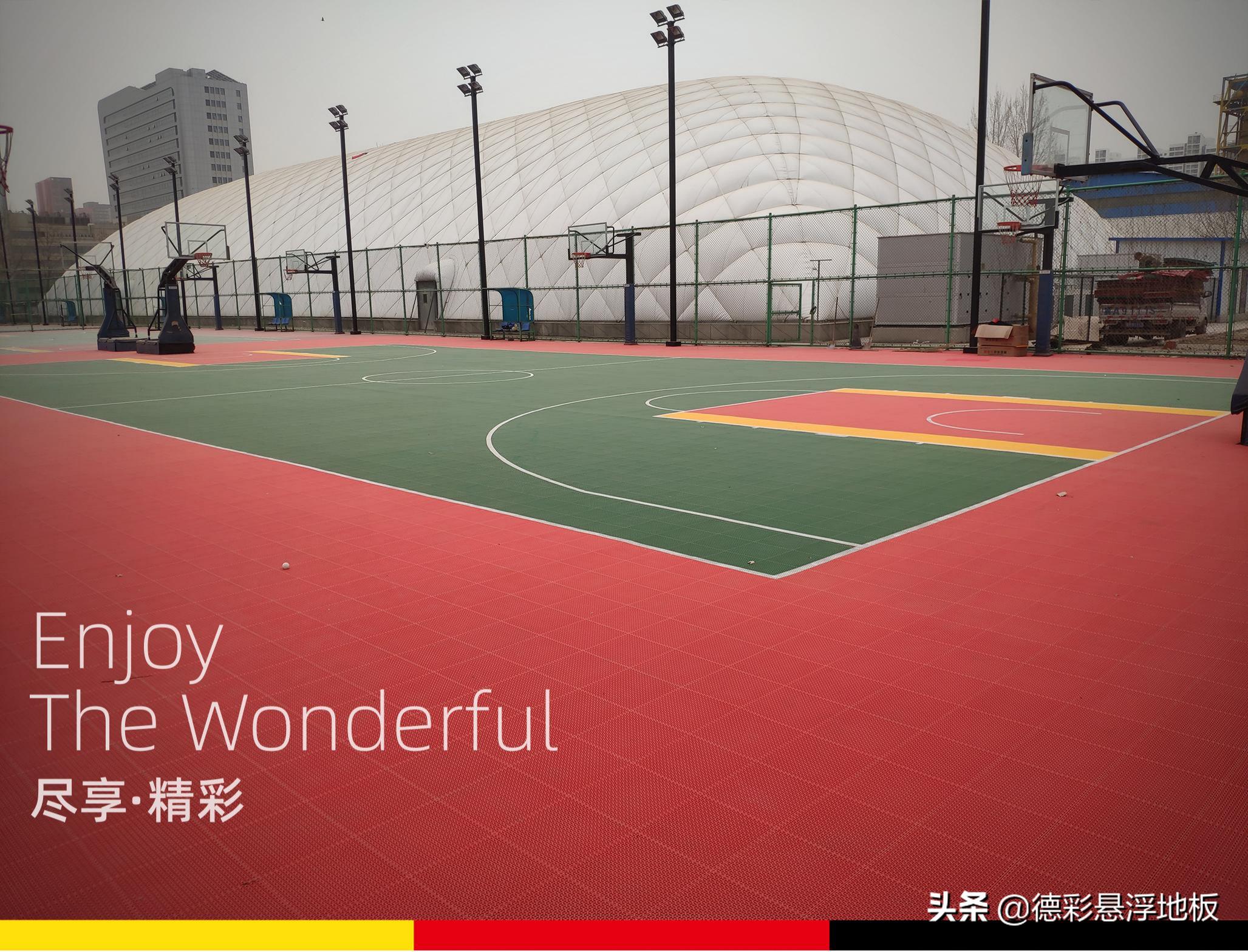 篮球场悬浮地板施工价格,室内篮球场地面铺设什么材料