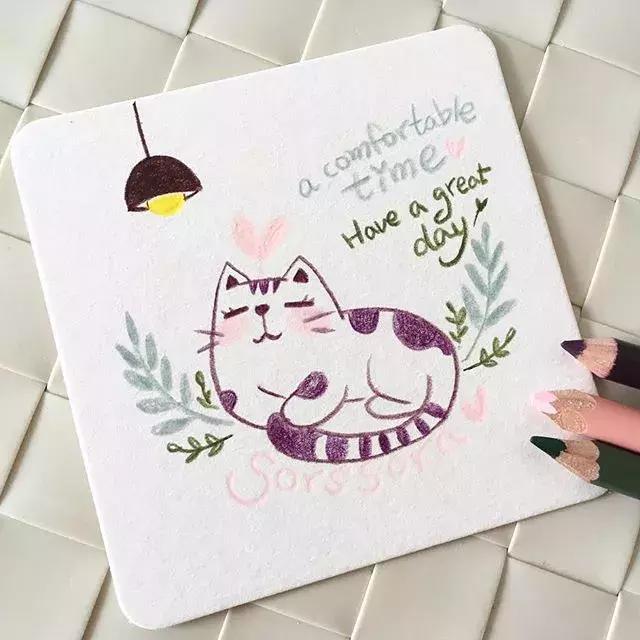 彩铅画古风人物简笔画,彩铅荷花简笔画几分钟就能学会