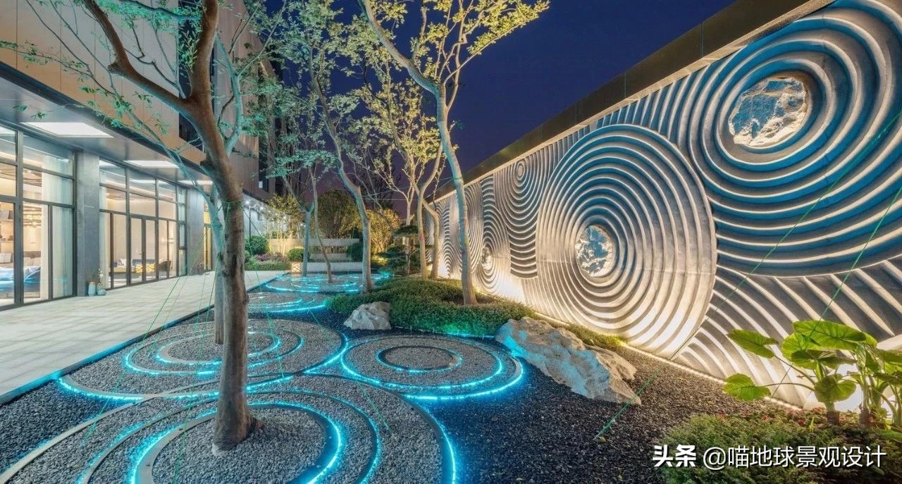 景墙圆形造型价格,简洁欧式庭院景观墙设计