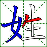 姓xìng,字义，笔画，组词，造句