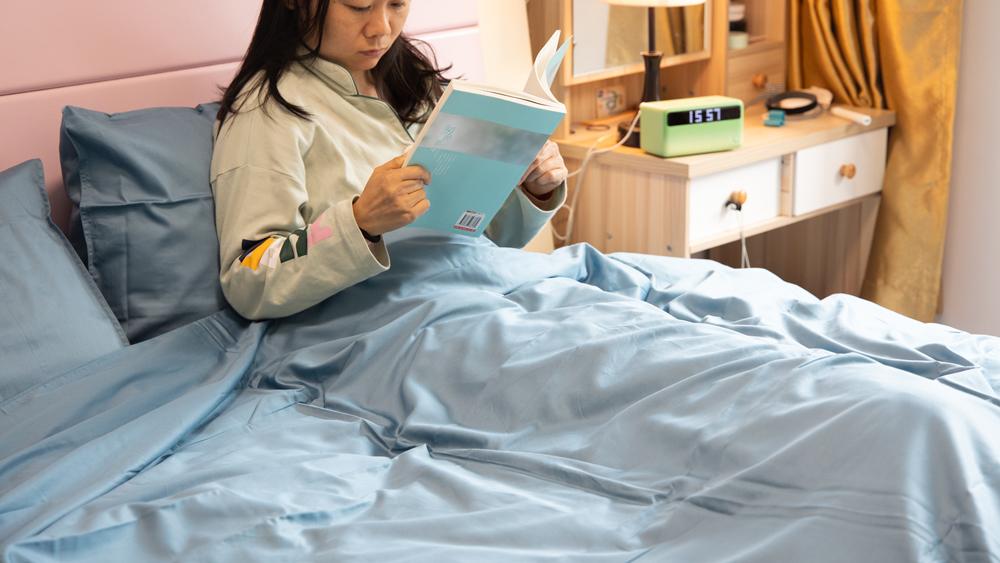 贡缎水洗丝质四件套,全棉贡缎轻奢