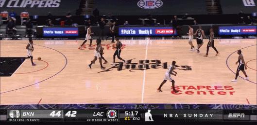 20210222篮网VS快船全场比赛攻防细节分析（上）