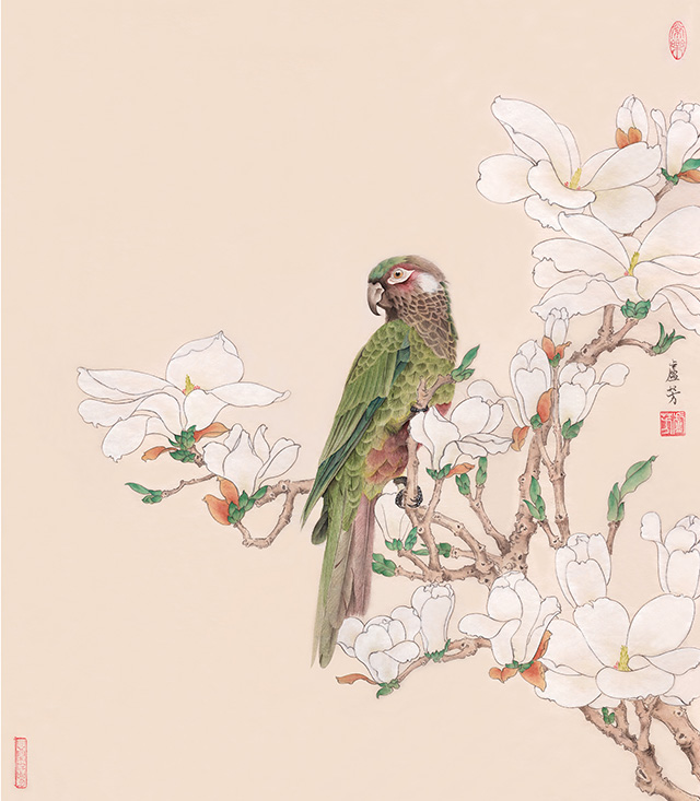 水仙花国画花鸟画图片欣赏,中国画花鸟画背景图片大全