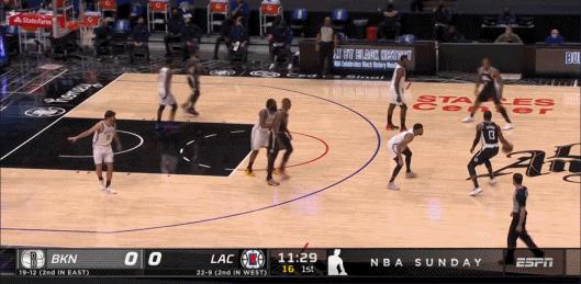 20210222篮网VS快船全场比赛攻防细节分析（上）