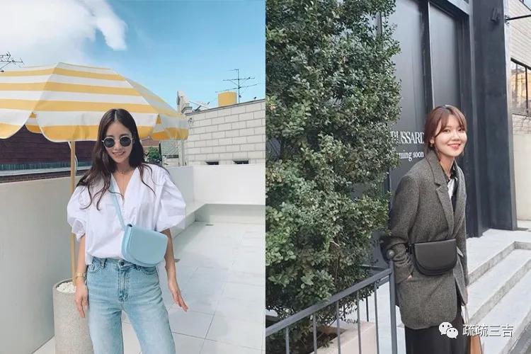 韩剧小女孩背个斜挎包,小众轻奢女士包袋