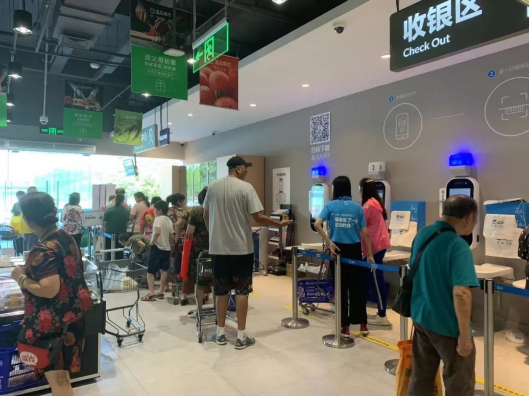 实拍南京第二家盒马奥莱开业现场,盒马鲜生探店体验视频