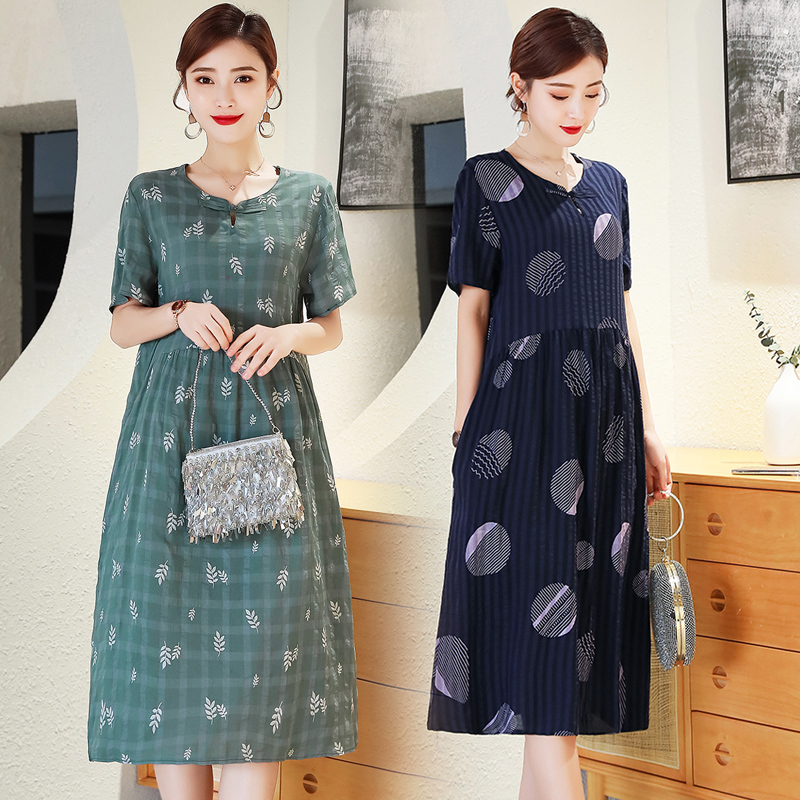 大码婉约连衣裙,优雅端庄又洋气的连衣裙