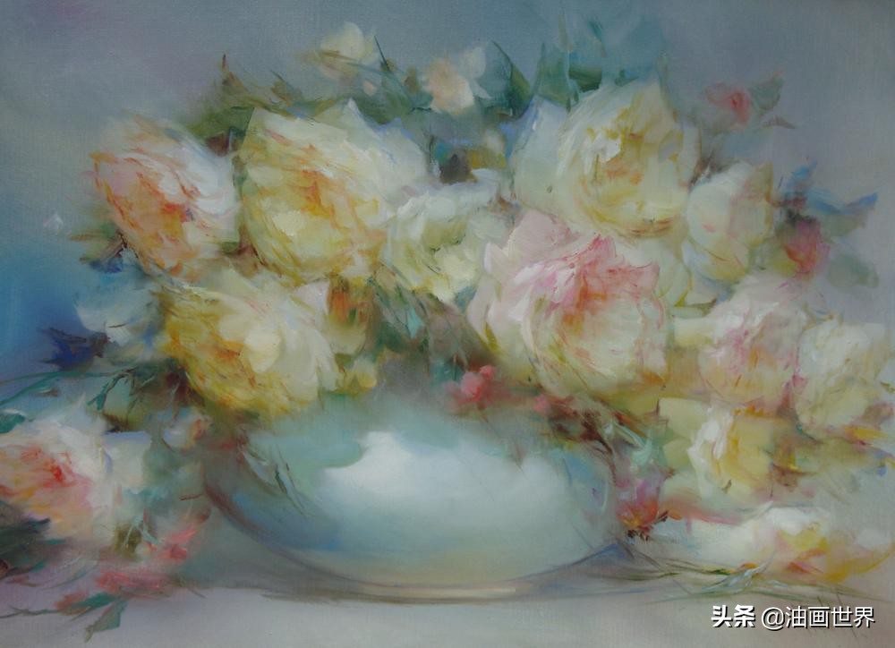 这画家绝对拥有绘画的魔力，把花束画得如此之美