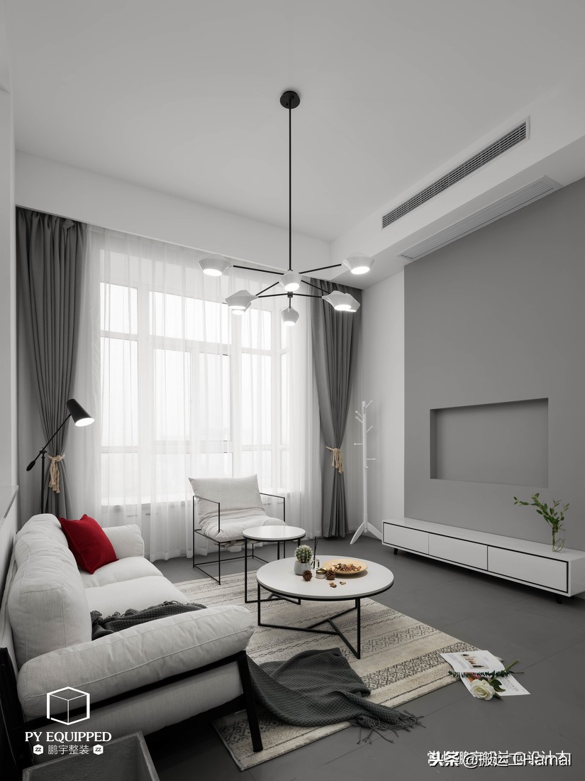 PYD｜荼白「106㎡极简北欧」