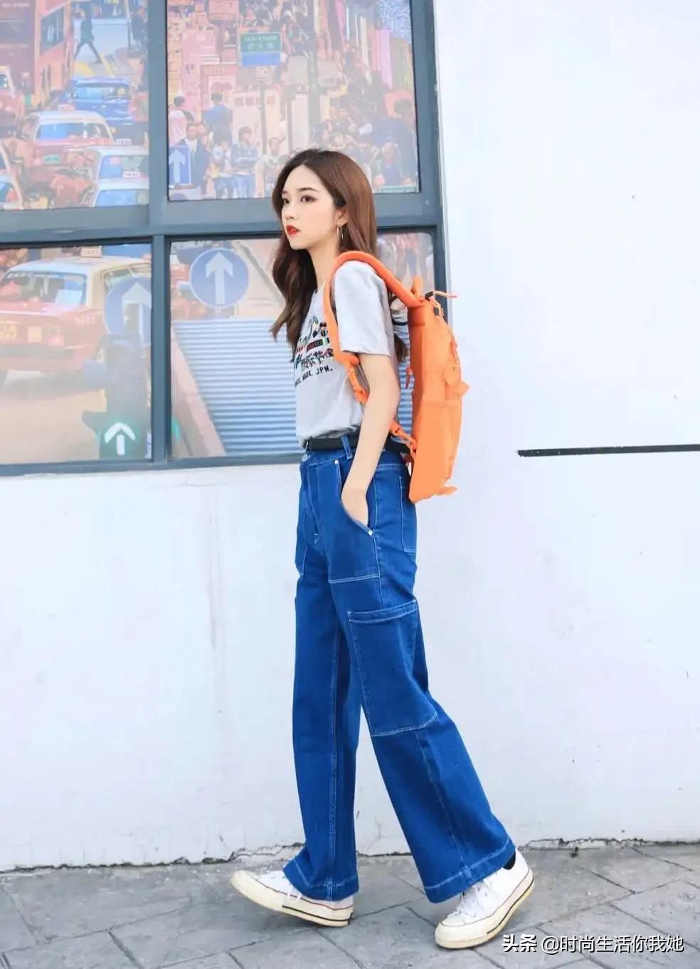 小个子穿搭145-150高腰裤子,小个子穿搭150高腰上衣