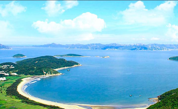 下川岛七星伴月湾航拍,下川岛民间故事