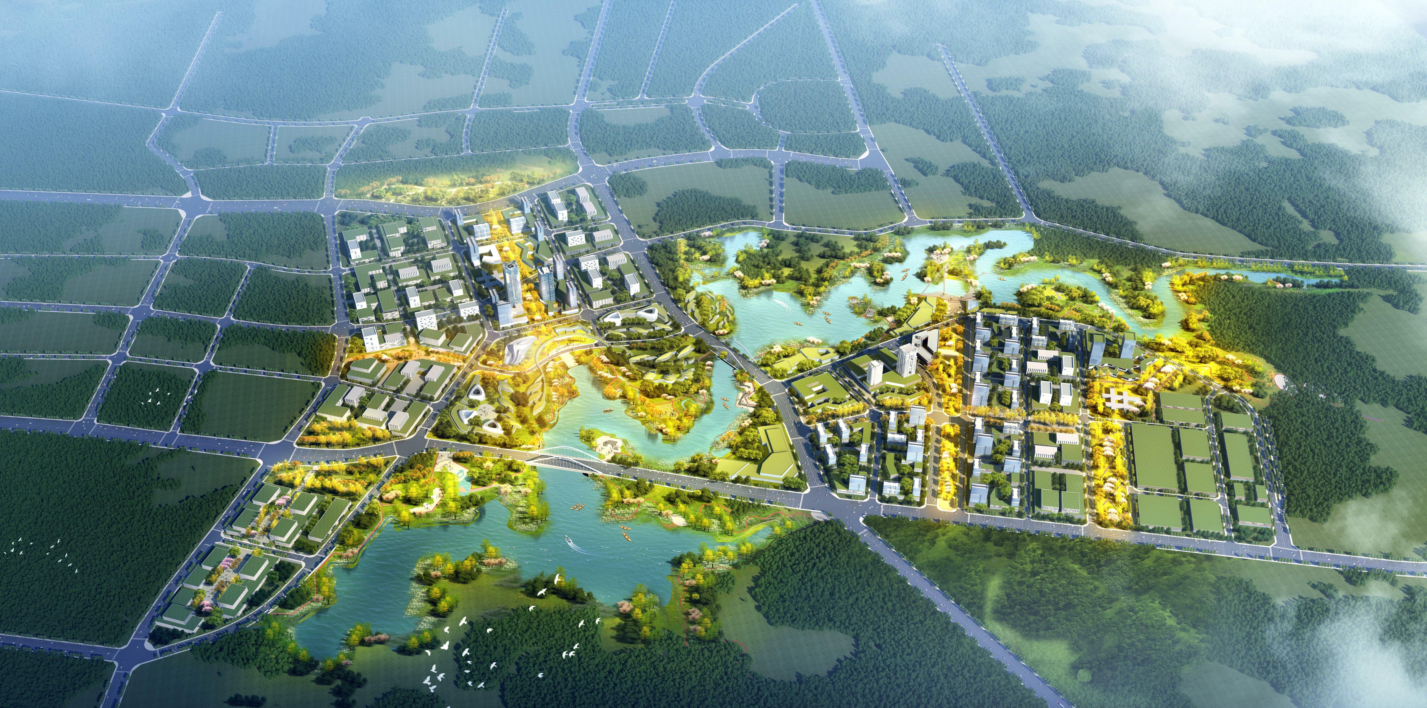 双福山水湖城,江津双福中央公园效果图