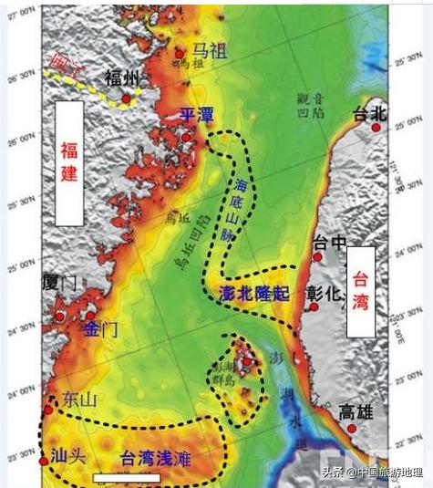 台湾海峡地图素材,台湾海峡地形图欣赏图片