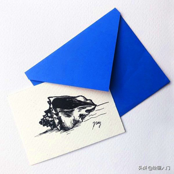 夏日海洋水彩画,夏日水彩颜料画简单风景画