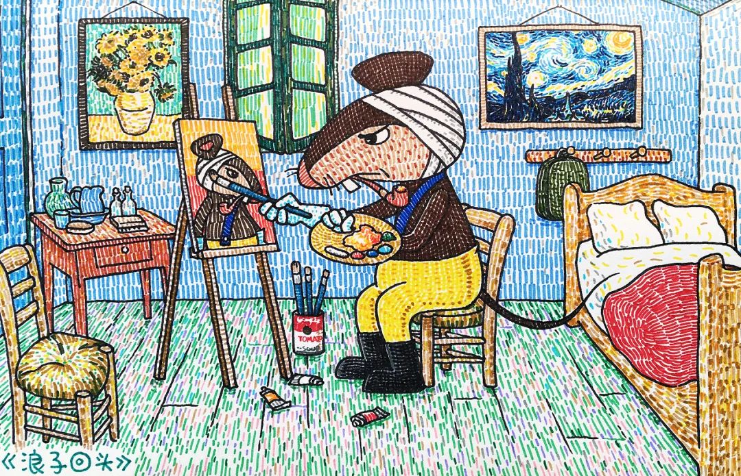 灏忔椂鍊欎竴鏈敾椋庣獊鍙樼殑婕敾,浠栫殑婕敾